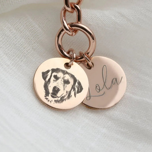 Personalized Pet Portrait Keychain