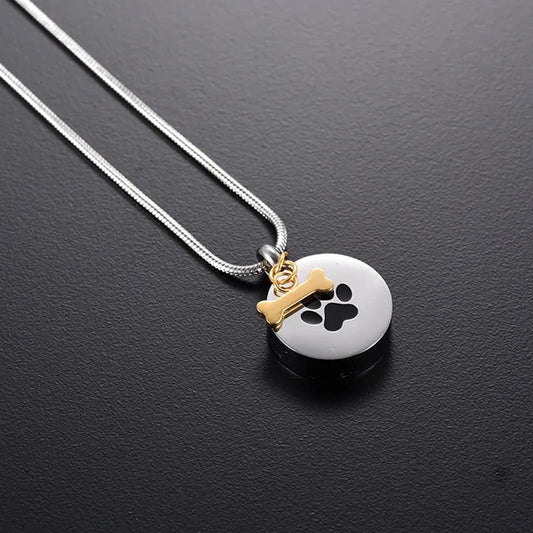 Paw Print Pet Ashes Necklace