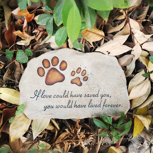 Paw Print Pet Memorial Stone